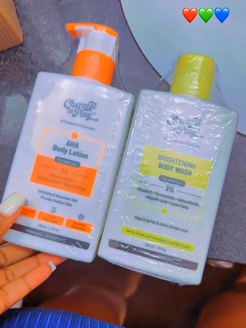 Hempz Original Herbal Body Lotion and Brightening Body Wash Body Care Set NWT